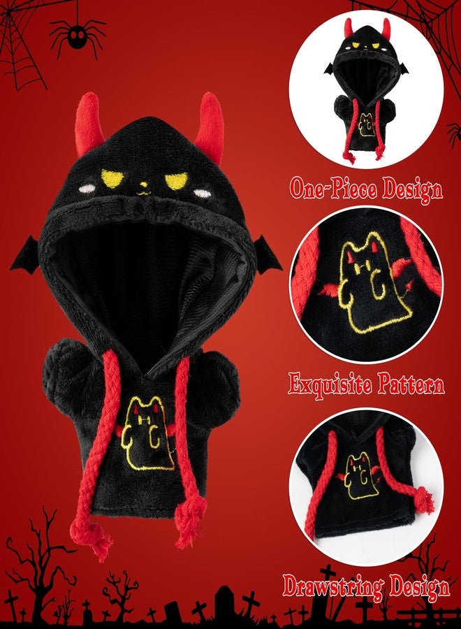 DJianrang 17cm Monsters Doll Outfit - 17cm Dolls Clothes Fit Black and White Ghost Hoodie Cloth Holiday Dress up Photo Collections Accessories Cute Plushies Costume Gifts for Couple Friends - Image 3